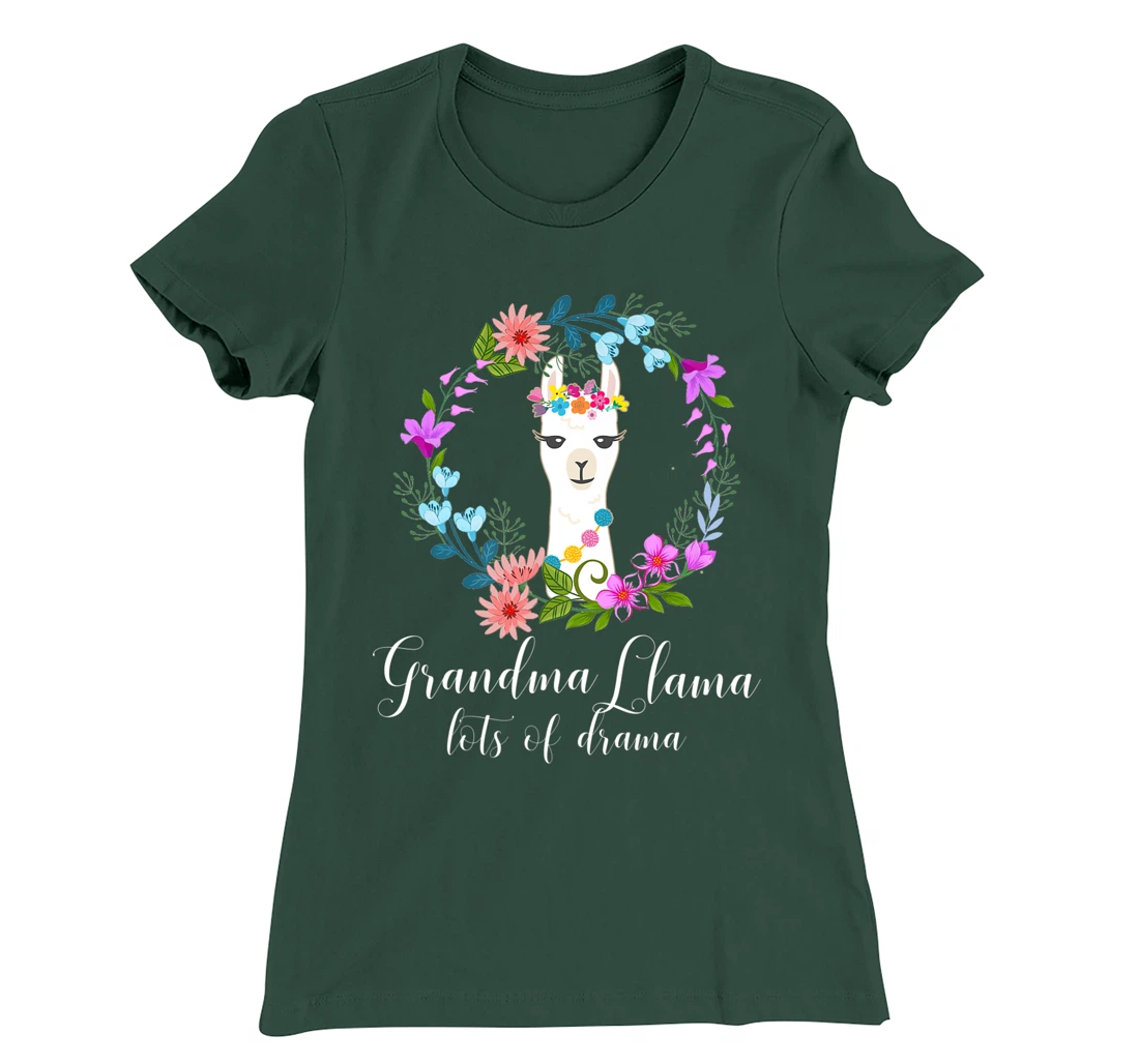 Cute Grandma Llama, Lots of Drama for Alpaca fans T-Shirt, Women T-Shirt