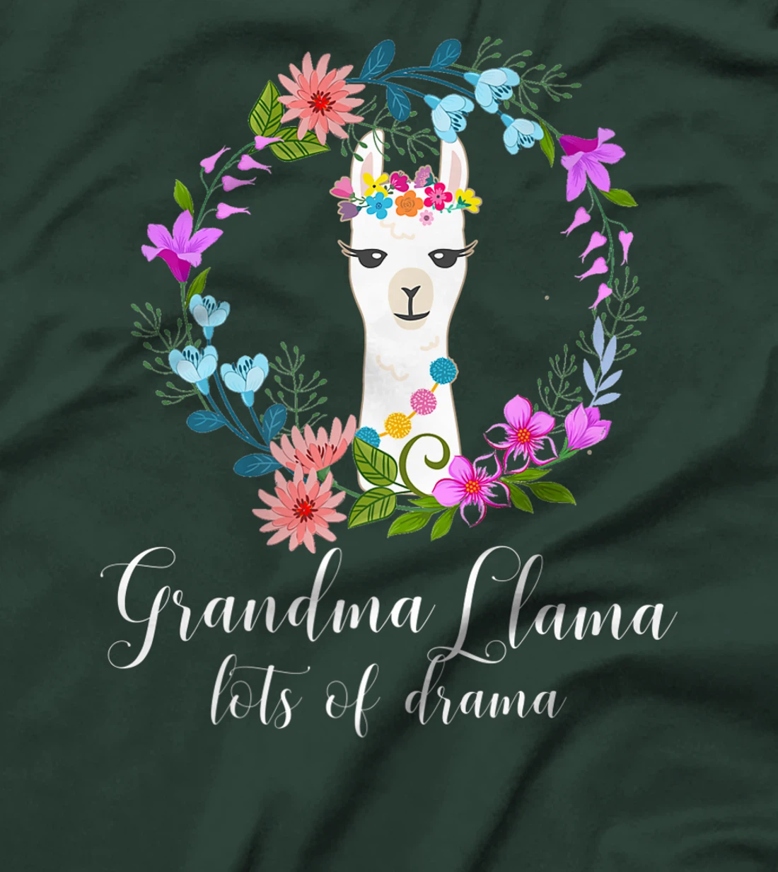 Cute Grandma Llama, Lots of Drama for Alpaca fans T-Shirt, Women T-Shirt