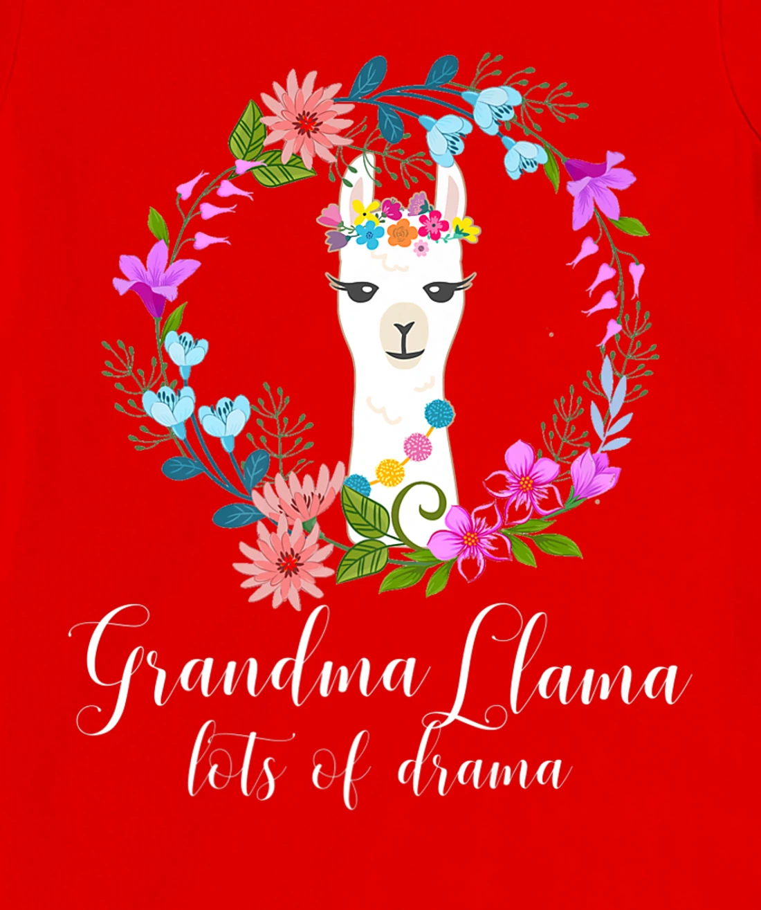 Cute Grandma Llama, Lots of Drama for Alpaca fans T-Shirt, Women T-Shirt