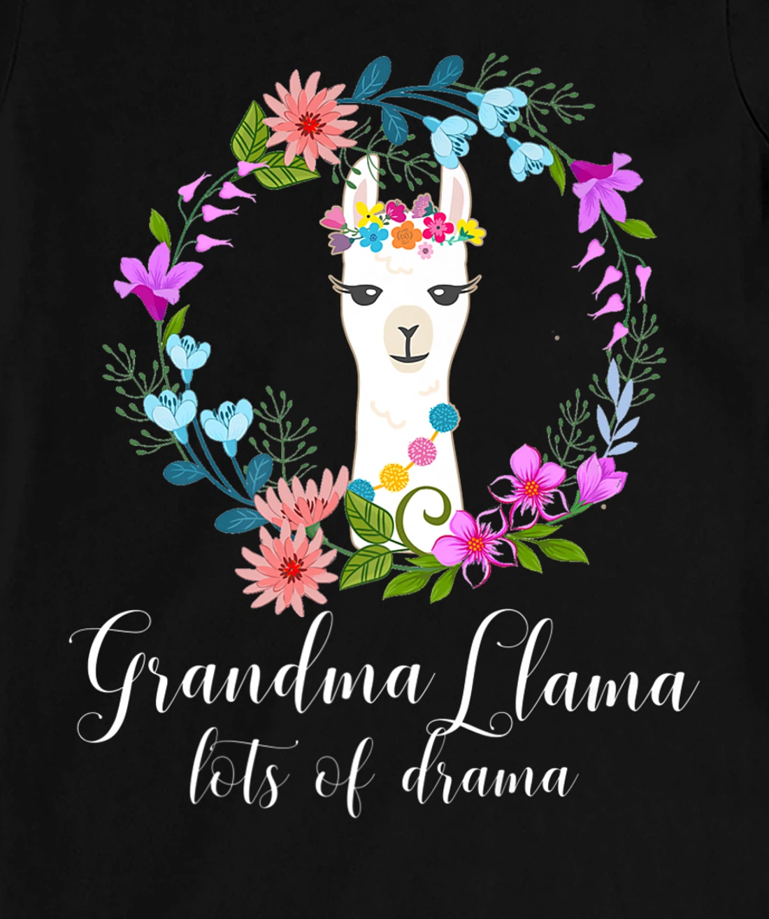 Cute Grandma Llama, Lots of Drama for Alpaca fans T-Shirt, Women T-Shirt