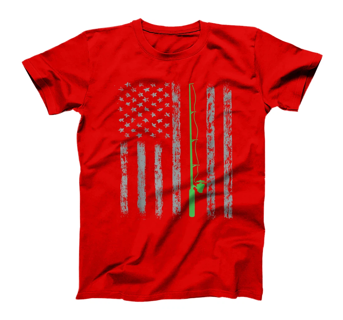 American Flag Fishing For men women boys girls T-Shirt, Kid T-Shirt and Women T-Shirt