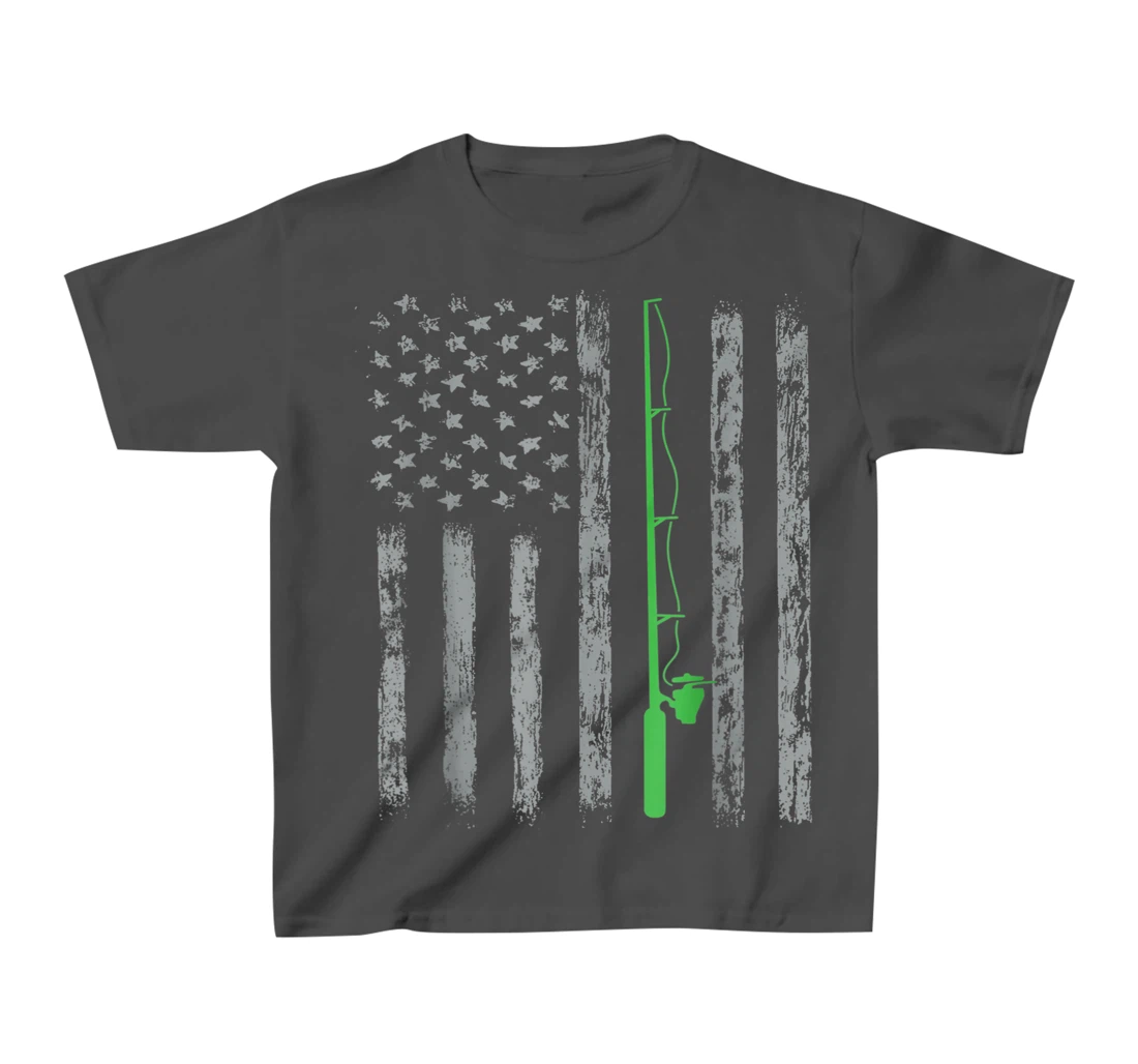 American Flag Fishing For men women boys girls T-Shirt, Kid T-Shirt and Women T-Shirt