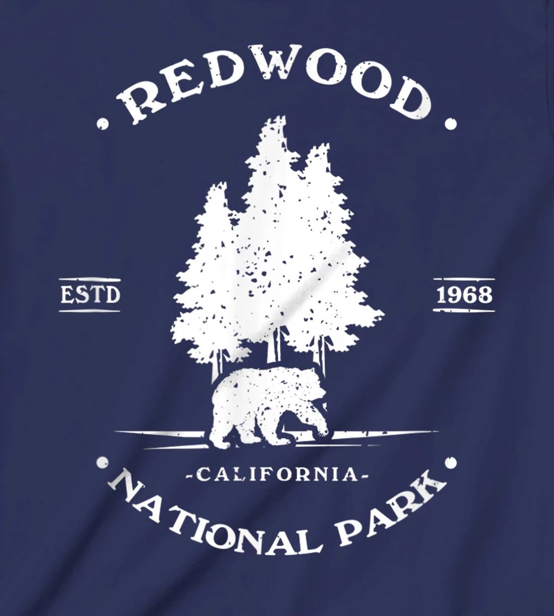 Vintage Distressed Redwood Park California Grizzly Bear T-Shirt, Kid T-Shirt and Women T-Shirt