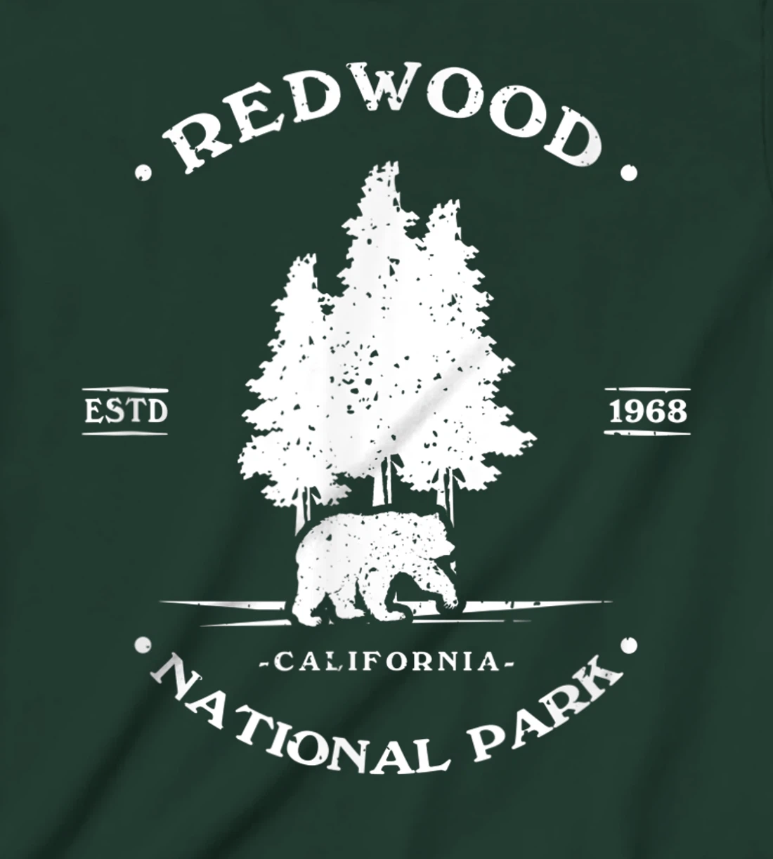 Vintage Distressed Redwood Park California Grizzly Bear T-Shirt, Kid T-Shirt and Women T-Shirt