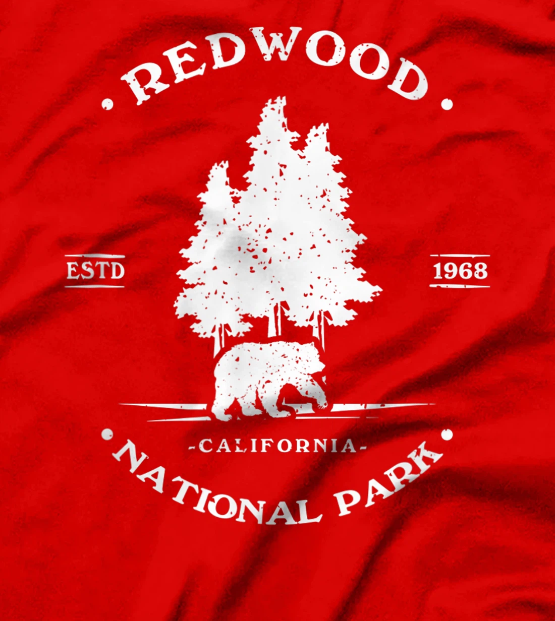 Vintage Distressed Redwood Park California Grizzly Bear T-Shirt, Kid T-Shirt and Women T-Shirt
