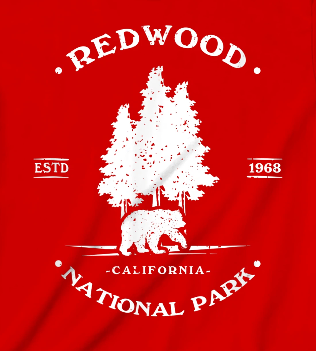 Vintage Distressed Redwood Park California Grizzly Bear T-Shirt, Kid T-Shirt and Women T-Shirt