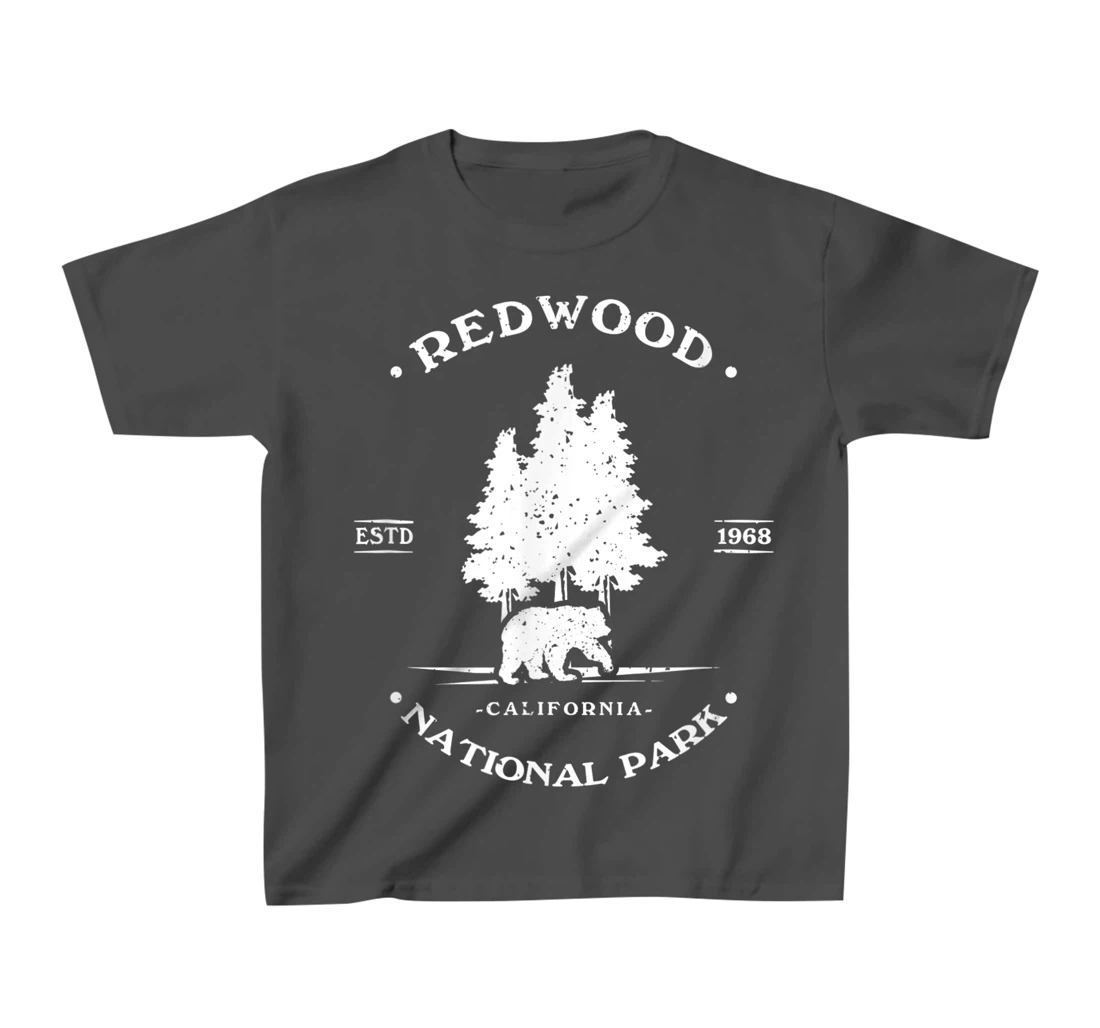 Vintage Distressed Redwood Park California Grizzly Bear T-Shirt, Kid T-Shirt and Women T-Shirt