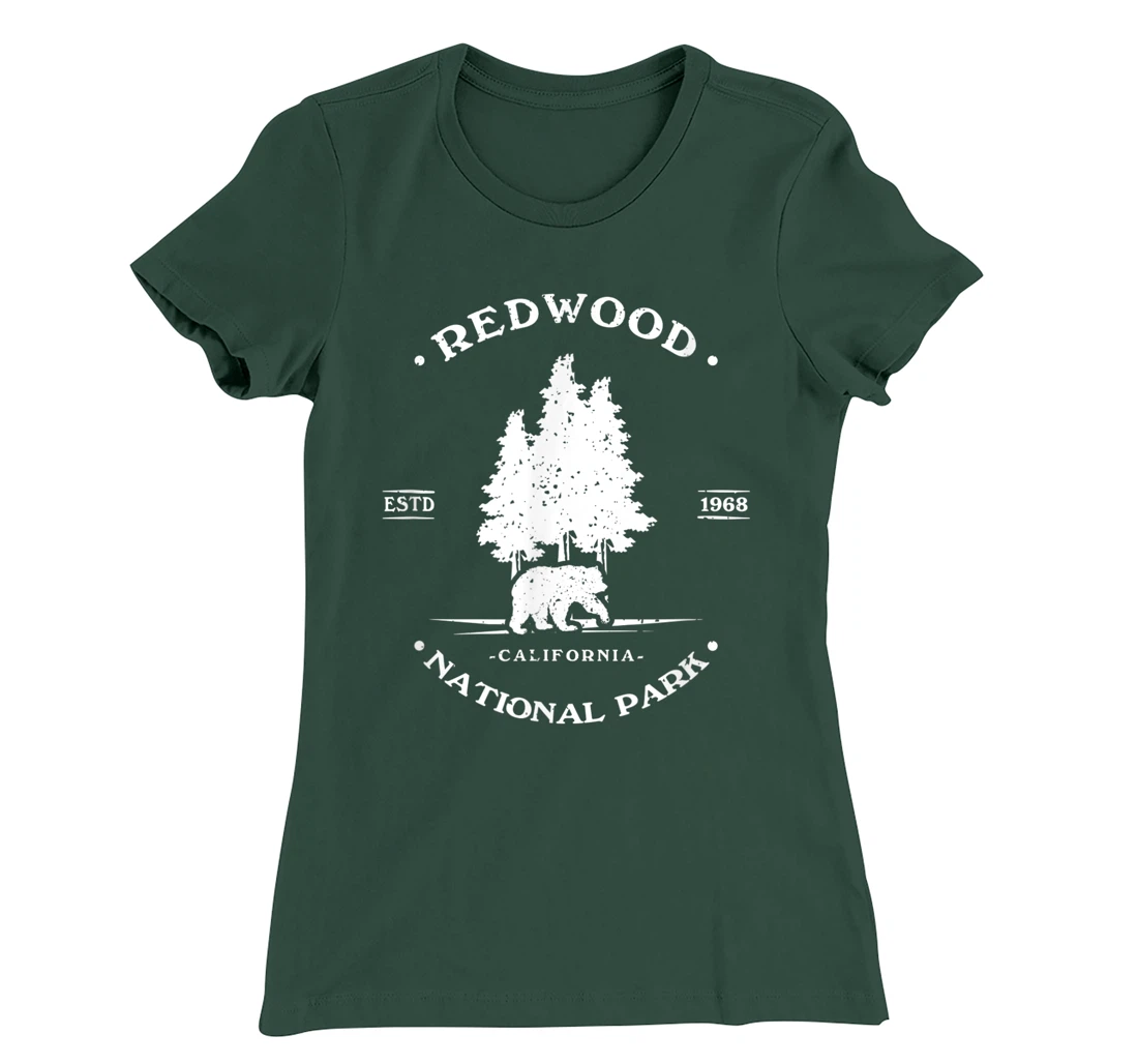 Vintage Distressed Redwood Park California Grizzly Bear T-Shirt, Kid T-Shirt and Women T-Shirt
