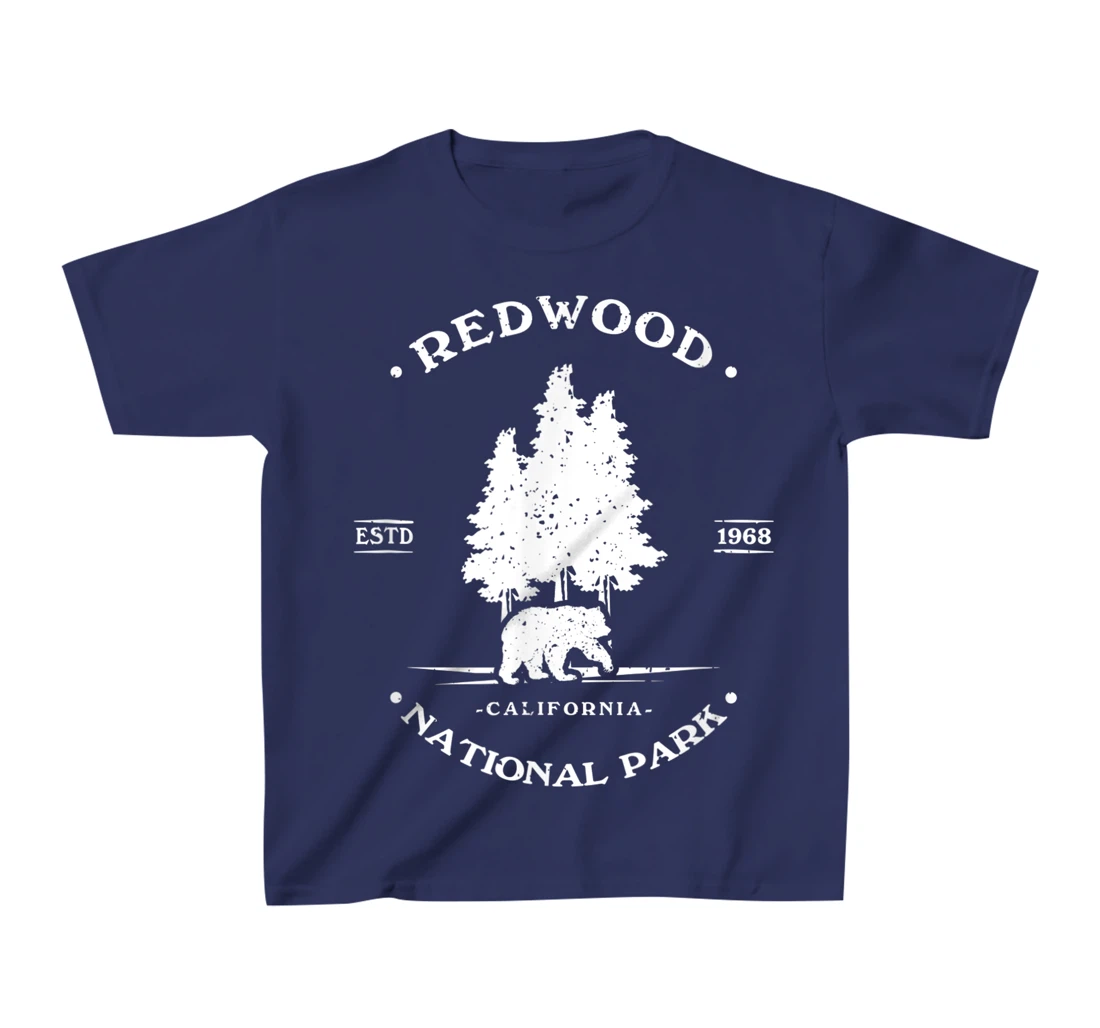 Vintage Distressed Redwood Park California Grizzly Bear T-Shirt, Kid T-Shirt and Women T-Shirt