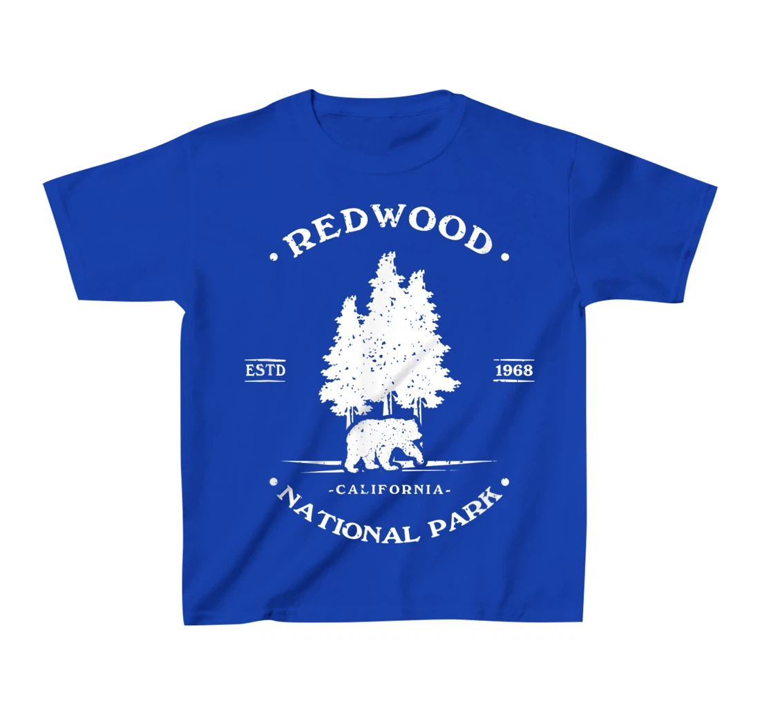 Vintage Distressed Redwood Park California Grizzly Bear T-Shirt, Kid T-Shirt and Women T-Shirt
