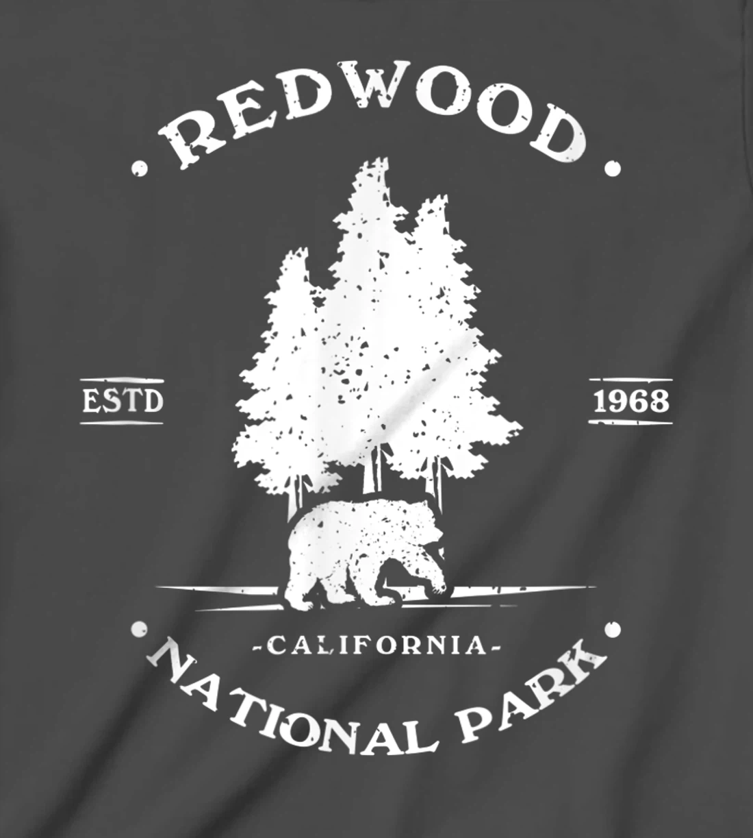 Vintage Distressed Redwood Park California Grizzly Bear T-Shirt, Kid T-Shirt and Women T-Shirt