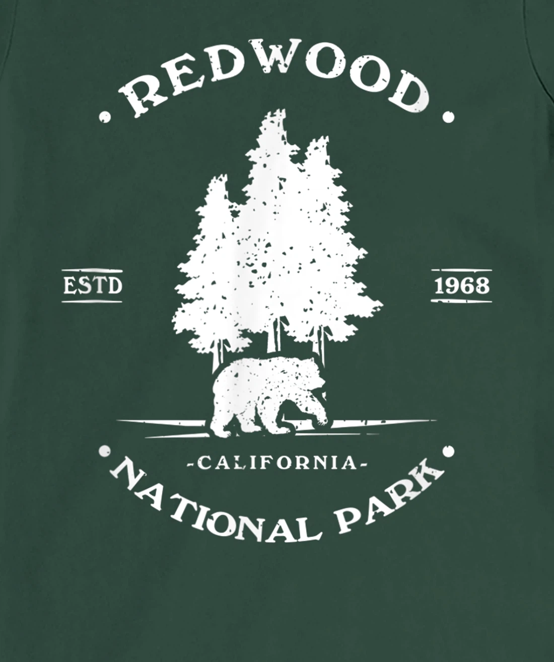 Vintage Distressed Redwood Park California Grizzly Bear T-Shirt, Kid T-Shirt and Women T-Shirt
