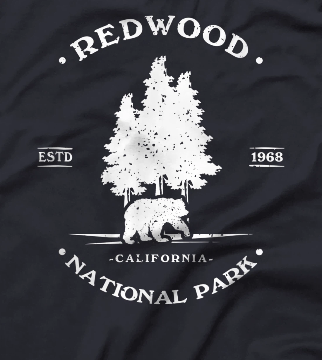 Vintage Distressed Redwood Park California Grizzly Bear T-Shirt, Kid T-Shirt and Women T-Shirt