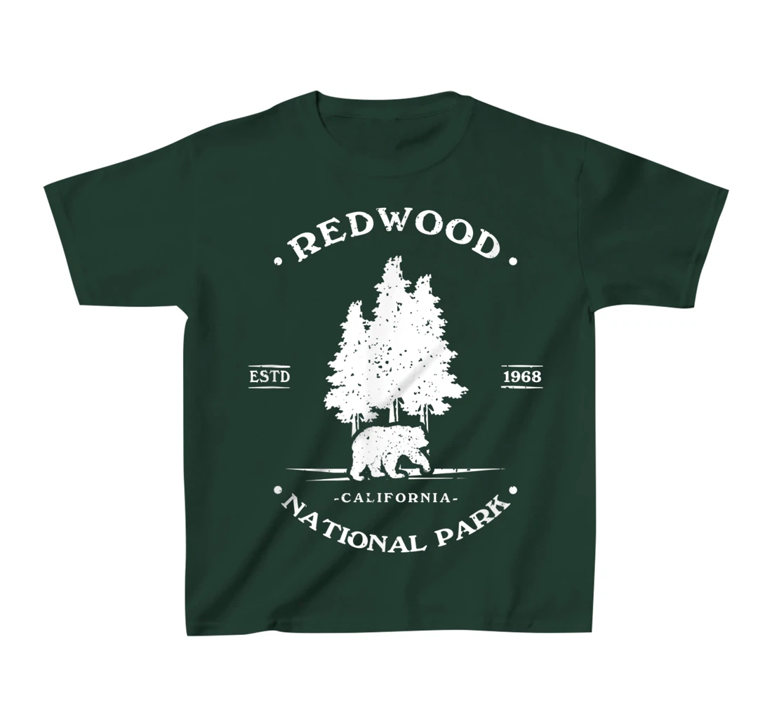 Vintage Distressed Redwood Park California Grizzly Bear T-Shirt, Kid T-Shirt and Women T-Shirt