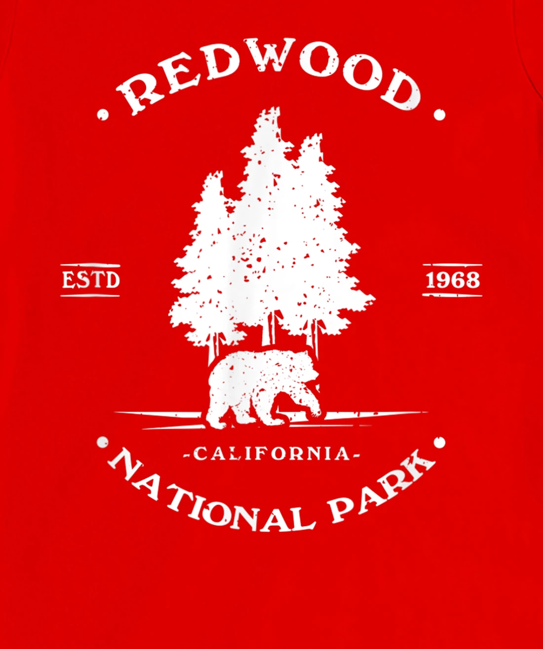 Vintage Distressed Redwood Park California Grizzly Bear T-Shirt, Kid T-Shirt and Women T-Shirt