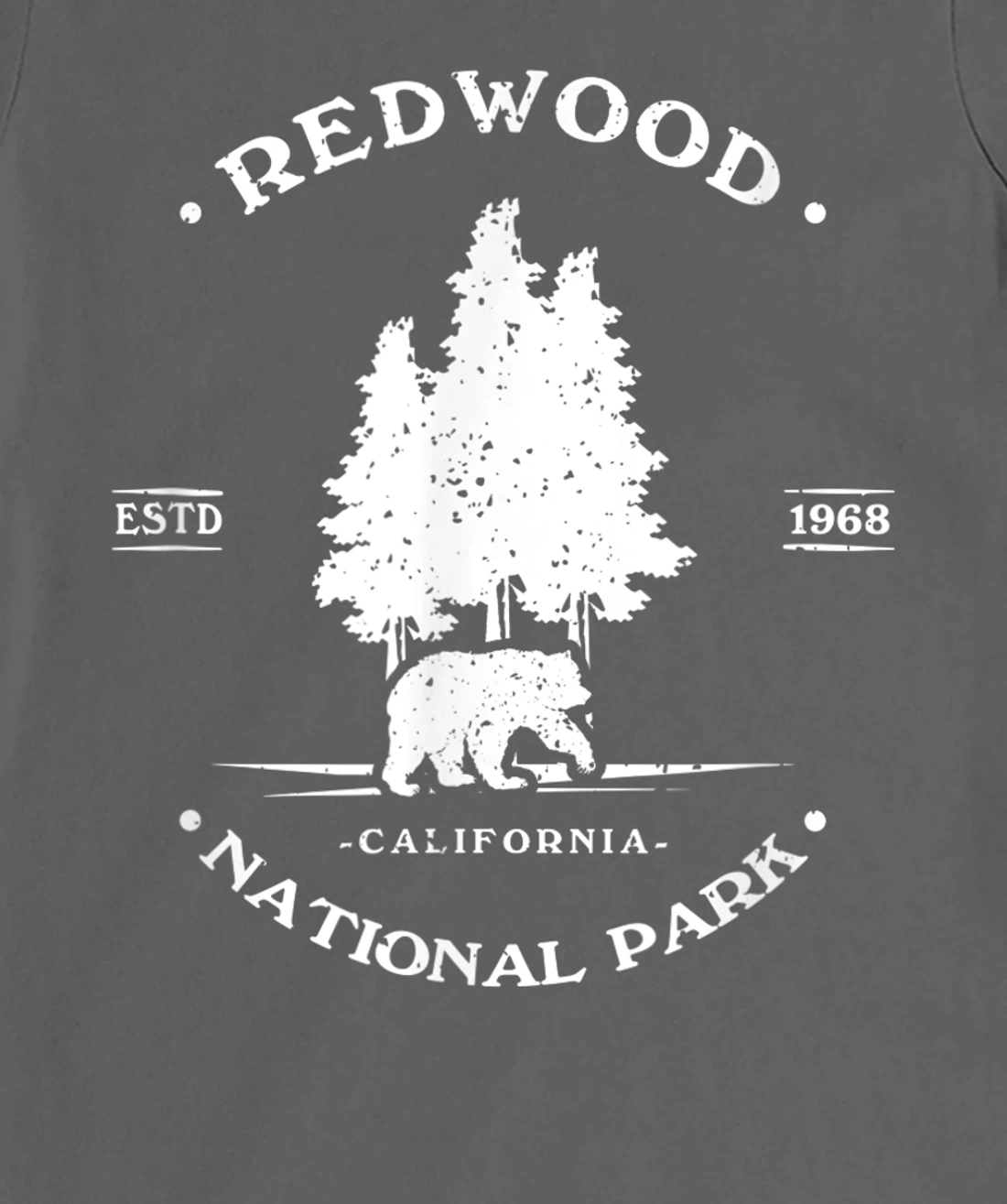 Vintage Distressed Redwood Park California Grizzly Bear T-Shirt, Kid T-Shirt and Women T-Shirt