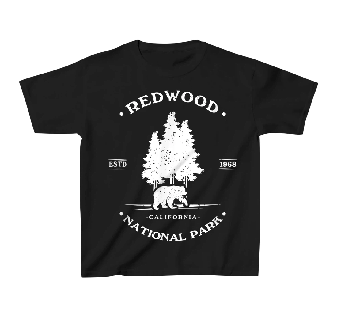 Vintage Distressed Redwood Park California Grizzly Bear T-Shirt, Kid T-Shirt and Women T-Shirt