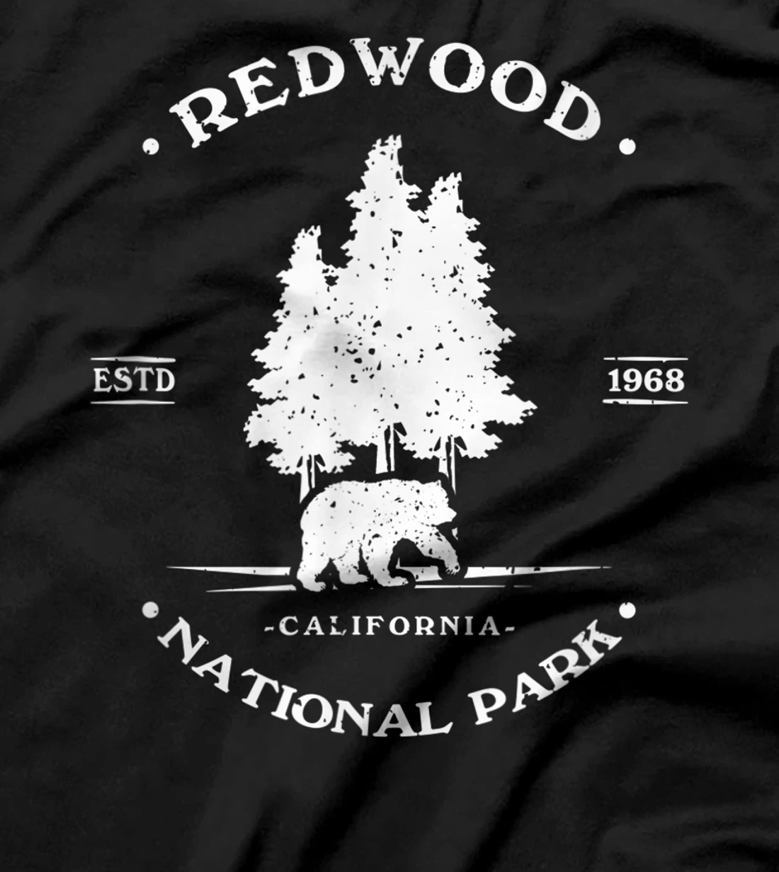 Vintage Distressed Redwood Park California Grizzly Bear T-Shirt, Kid T-Shirt and Women T-Shirt