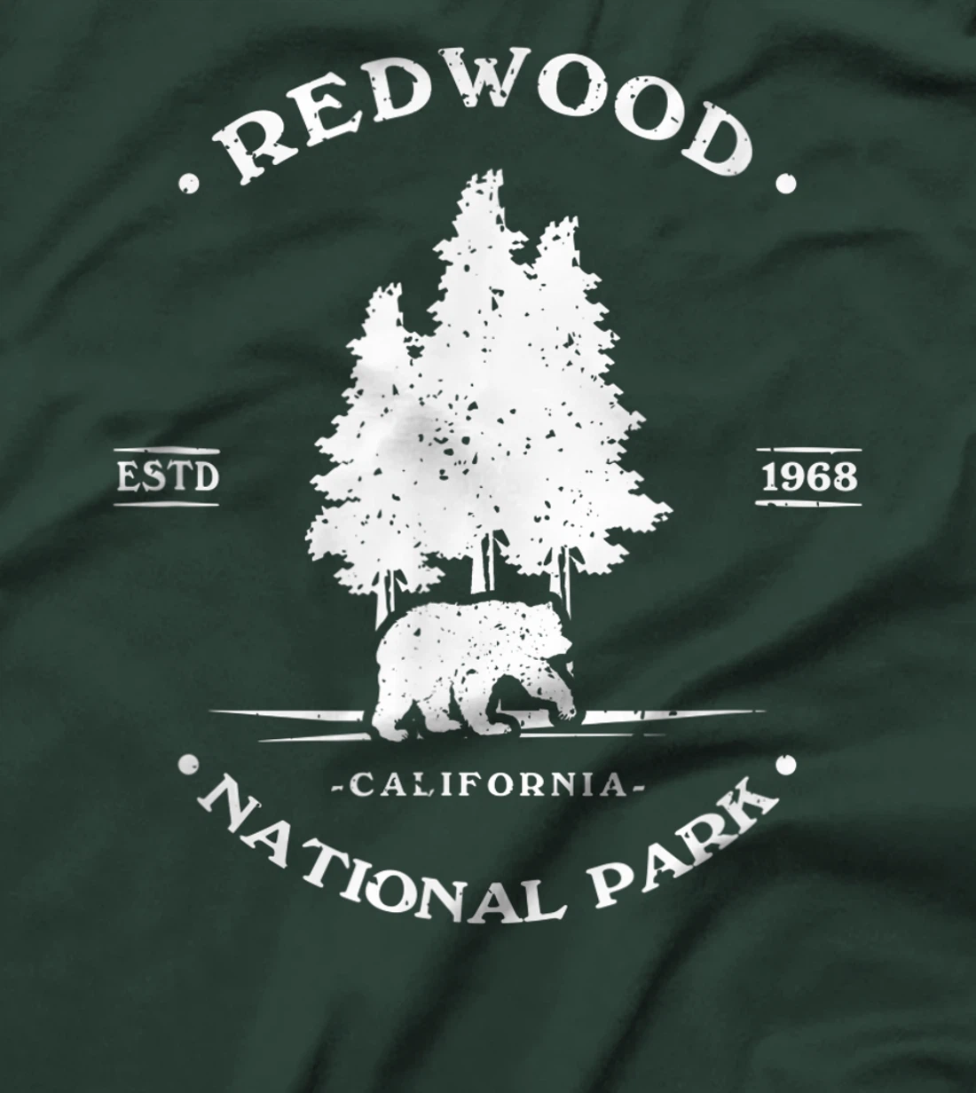 Vintage Distressed Redwood Park California Grizzly Bear T-Shirt, Kid T-Shirt and Women T-Shirt