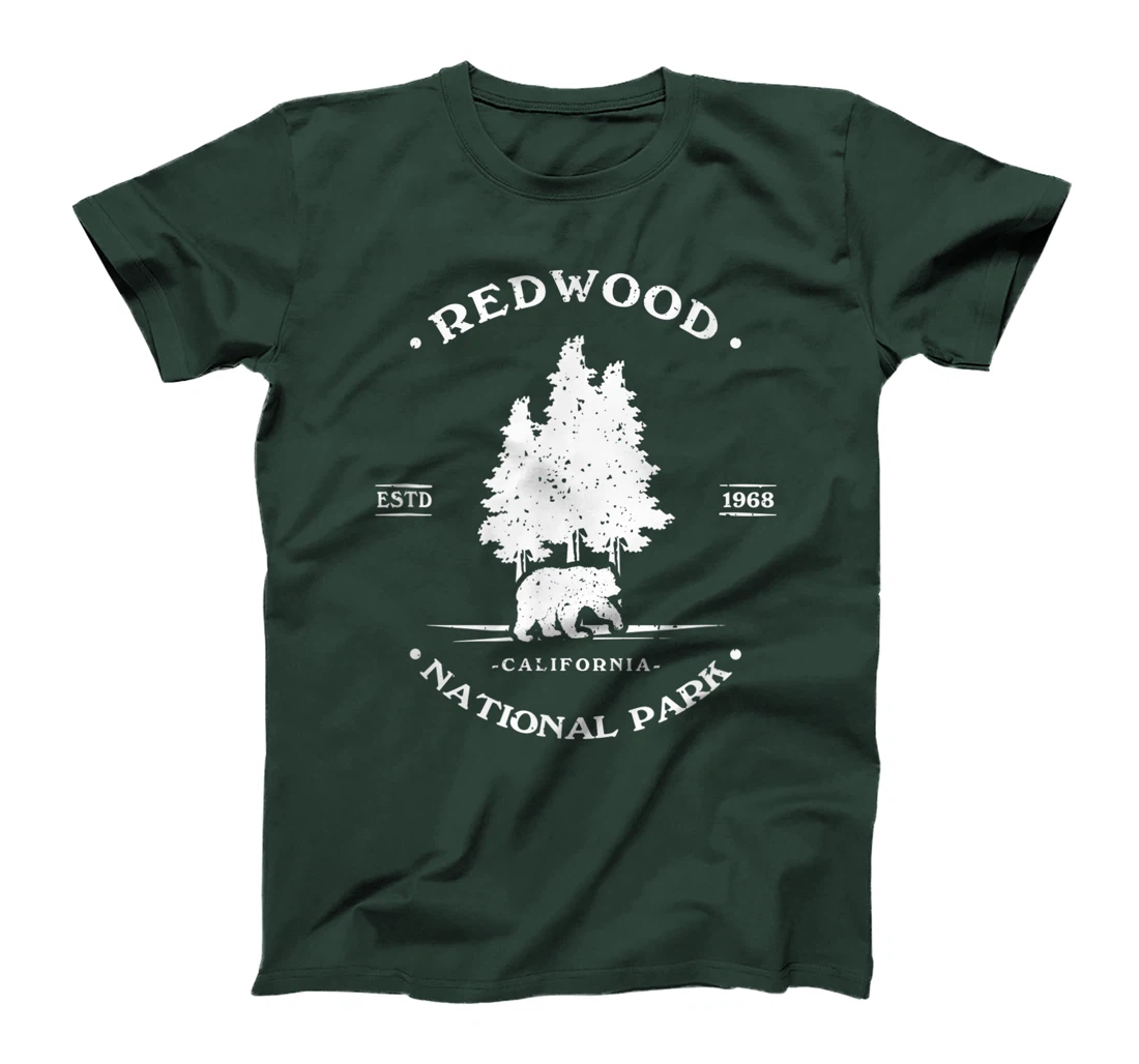 Vintage Distressed Redwood Park California Grizzly Bear T-Shirt, Kid T-Shirt and Women T-Shirt