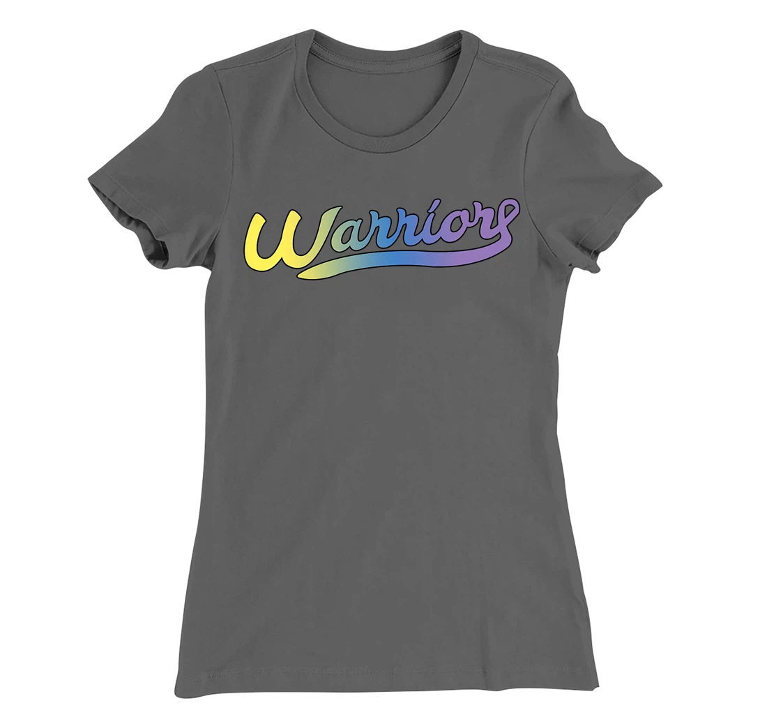 Bladder Cancer Awareness Warrior Tricolor Ribbon T-Shirt, Women T-Shirt