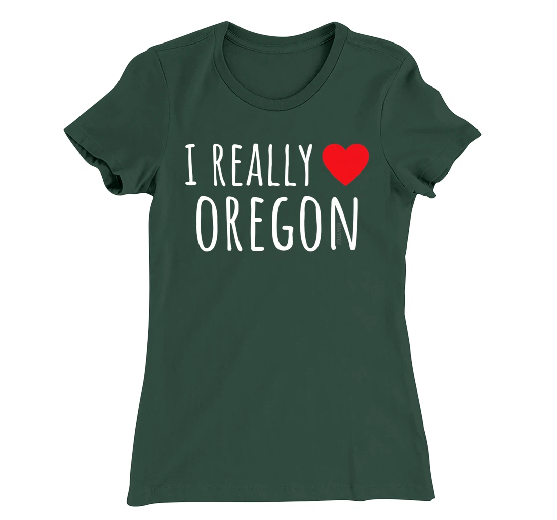 I REALLY LOVE (HEART) OREGON Funny US State T-Shirt, Kid T-Shirt and Women T-Shirt