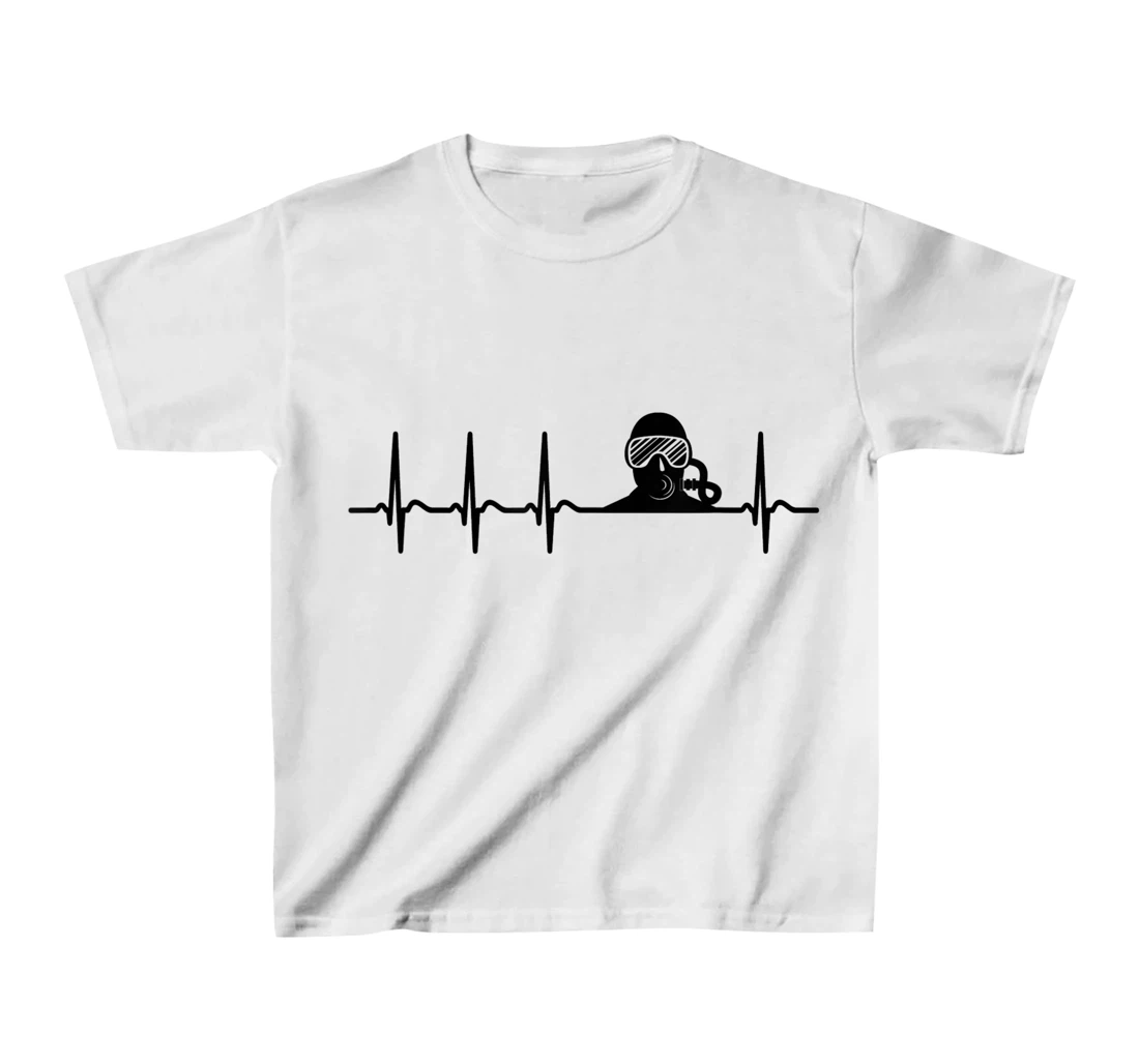 Scuba Diving Heart Love- Cool Funny Unique Diving Instructor T-Shirt, Kid T-Shirt and Women T-Shirt
