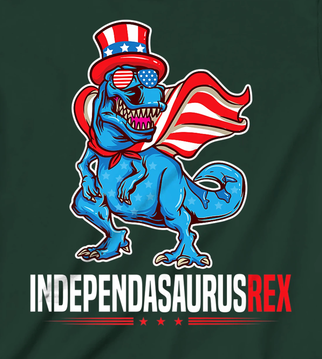 Indapendasaurusrex 4th of July T-Rex Independence Day TRex T-Shirt, Kid T-Shirt and Women T-Shirt