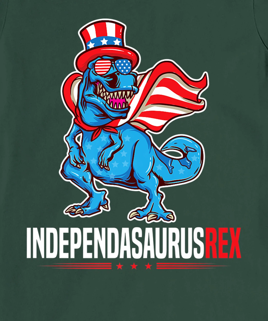 Indapendasaurusrex 4th of July T-Rex Independence Day TRex T-Shirt, Kid T-Shirt and Women T-Shirt