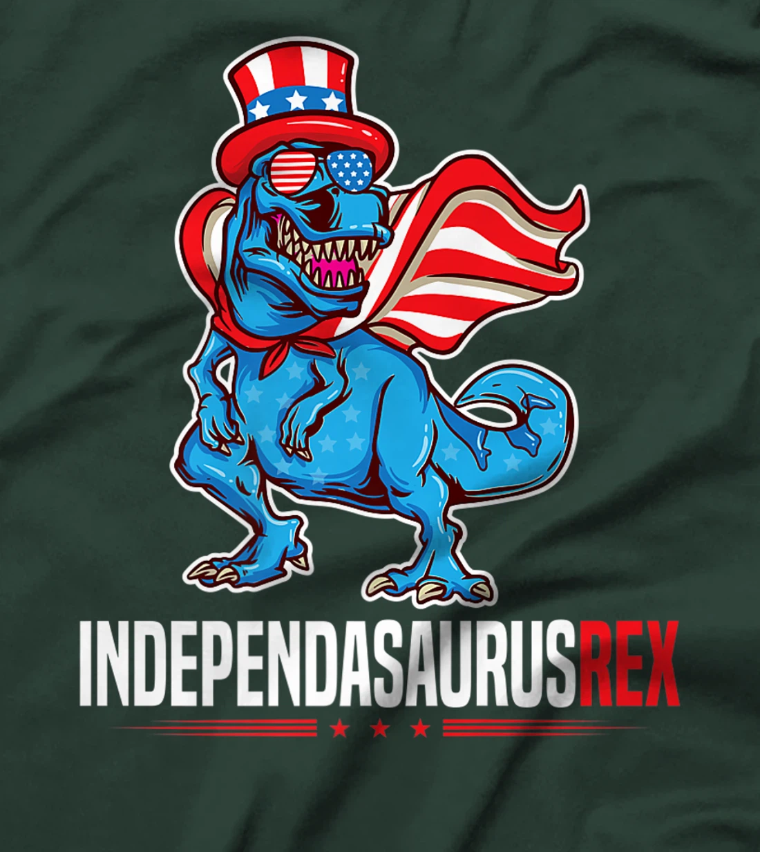Indapendasaurusrex 4th of July T-Rex Independence Day TRex T-Shirt, Kid T-Shirt and Women T-Shirt