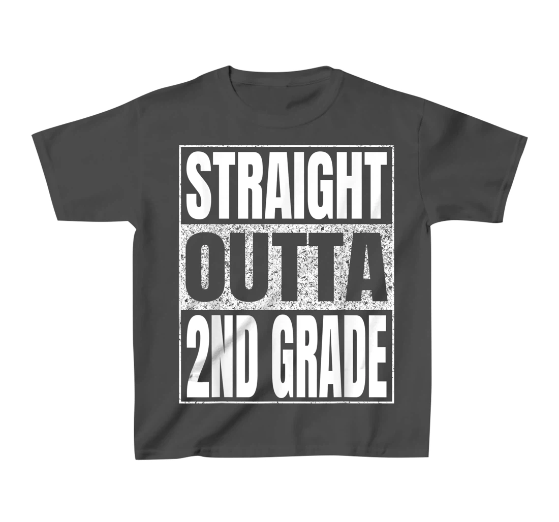 Straight Outta 2nd Grade School Graduation Second Grade Tee T-Shirt, Kid T-Shirt and Women T-Shirt