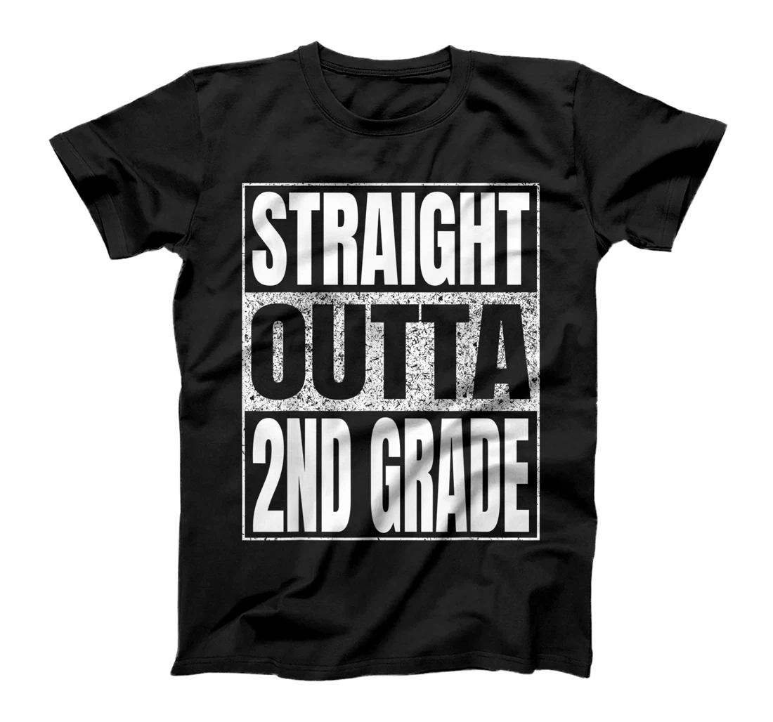Straight Outta 2nd Grade School Graduation Second Grade Tee T-Shirt, Kid T-Shirt and Women T-Shirt