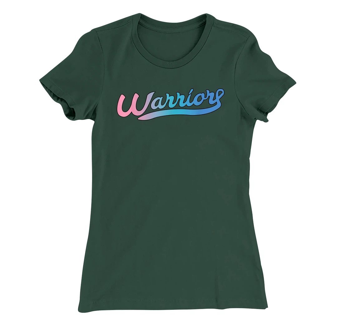 Thyroid Cancer Awareness Warrior Tricolor Ribbon T-Shirt, Women T-Shirt