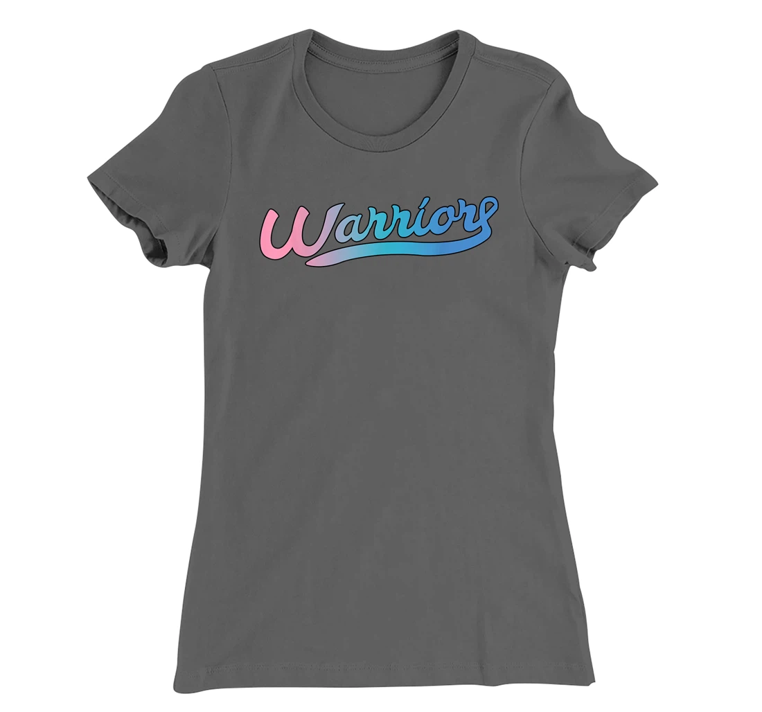 Thyroid Cancer Awareness Warrior Tricolor Ribbon T-Shirt, Women T-Shirt