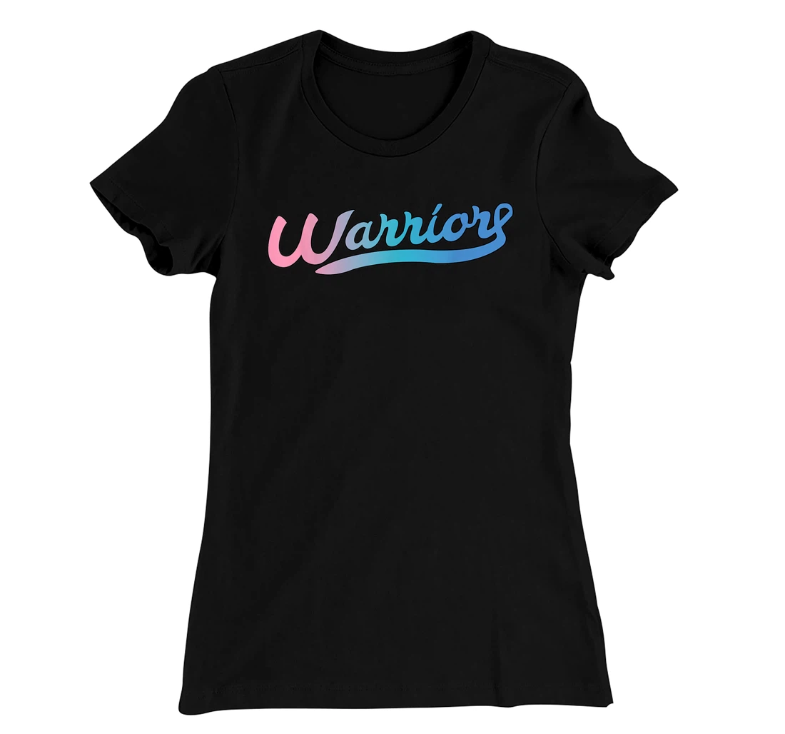 Thyroid Cancer Awareness Warrior Tricolor Ribbon T-Shirt, Women T-Shirt