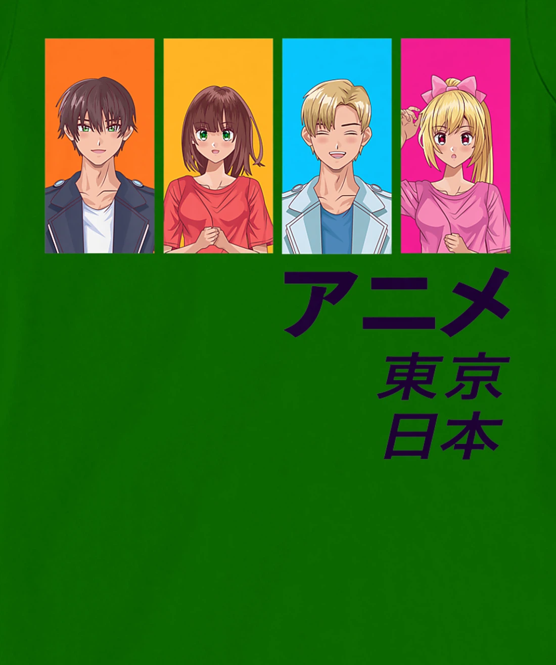 Enjoy Tokyo Japan Japanese Anime Manga Characters Graphic T-Shirt, Kid T-Shirt and Women T-Shirt