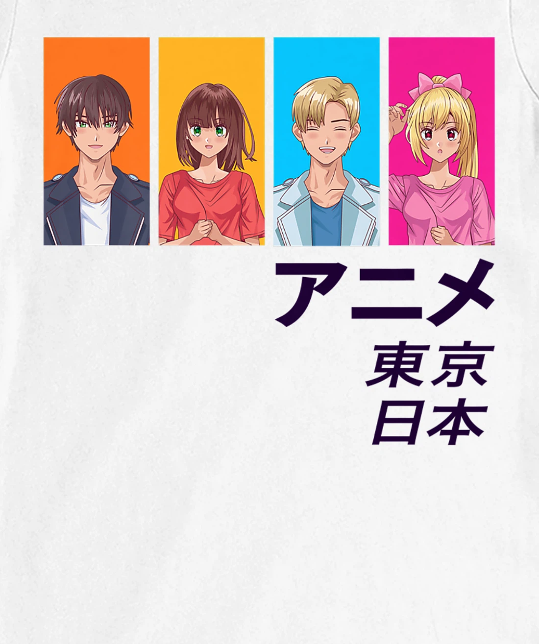 Enjoy Tokyo Japan Japanese Anime Manga Characters Graphic T-Shirt, Kid T-Shirt and Women T-Shirt