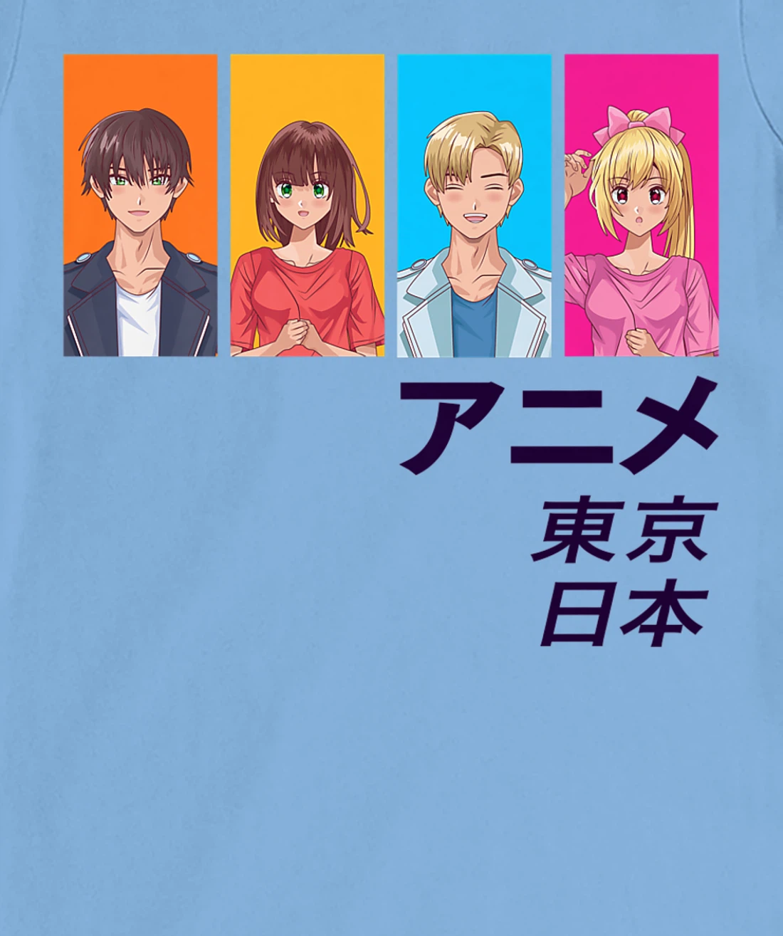 Enjoy Tokyo Japan Japanese Anime Manga Characters Graphic T-Shirt, Kid T-Shirt and Women T-Shirt