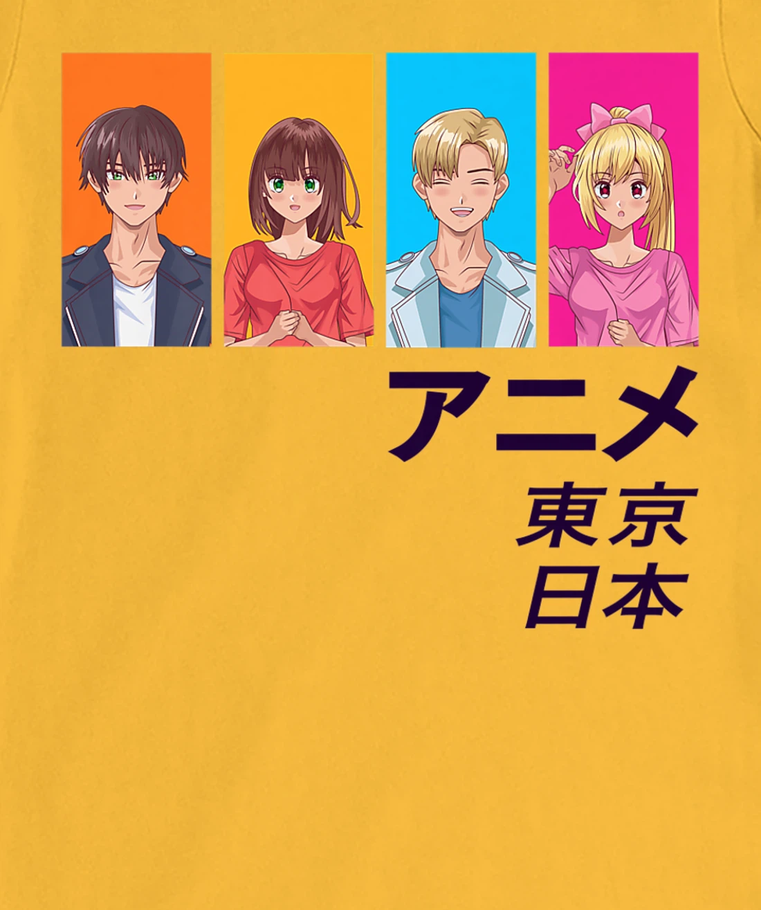 Enjoy Tokyo Japan Japanese Anime Manga Characters Graphic T-Shirt, Kid T-Shirt and Women T-Shirt