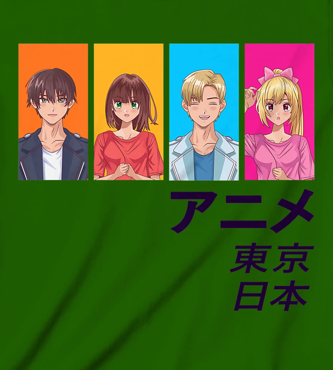 Enjoy Tokyo Japan Japanese Anime Manga Characters Graphic T-Shirt, Kid T-Shirt and Women T-Shirt