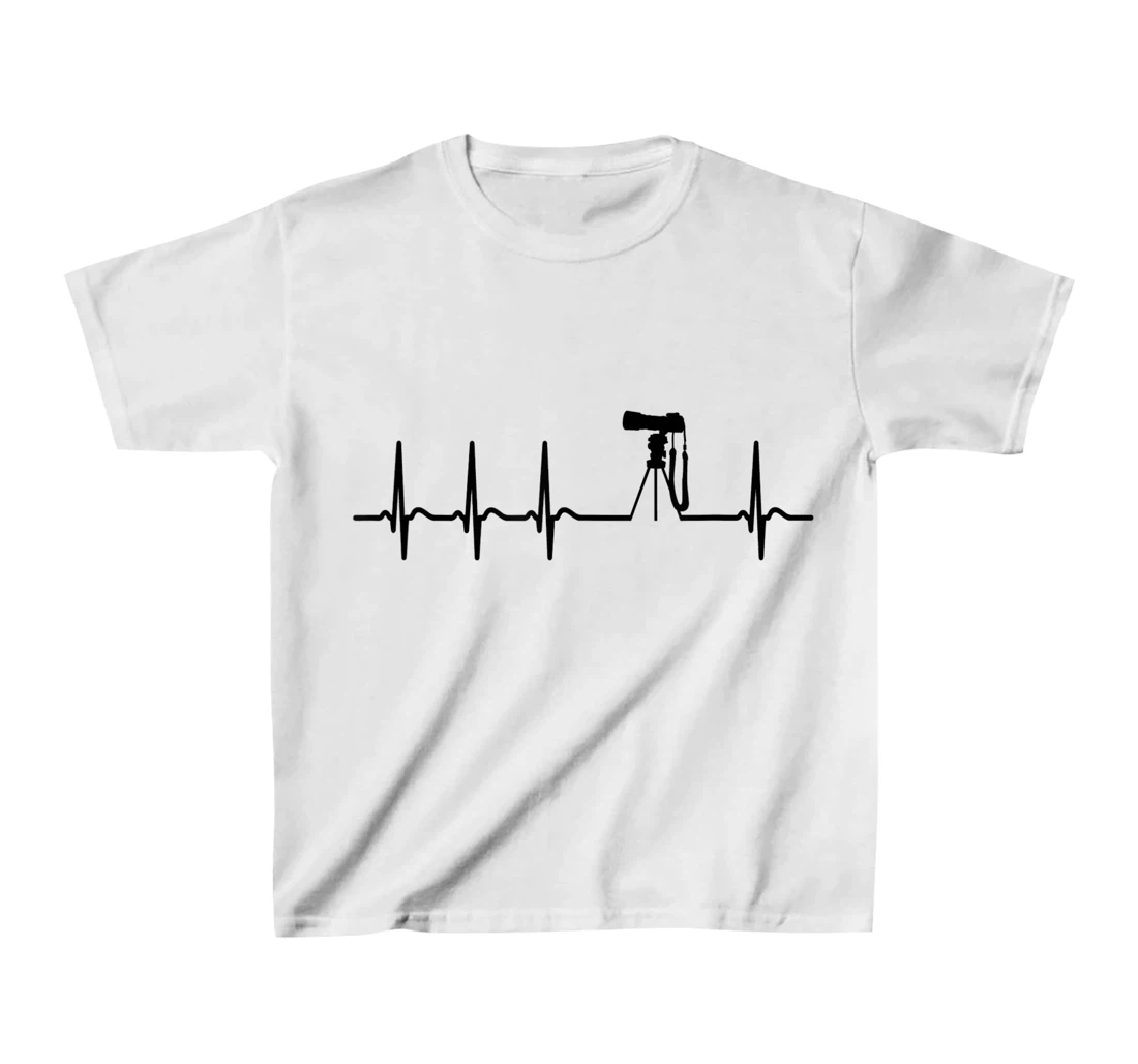 Photography Heart Frequency - Cool Funny Photographer Quotes T-Shirt, Kid T-Shirt and Women T-Shirt