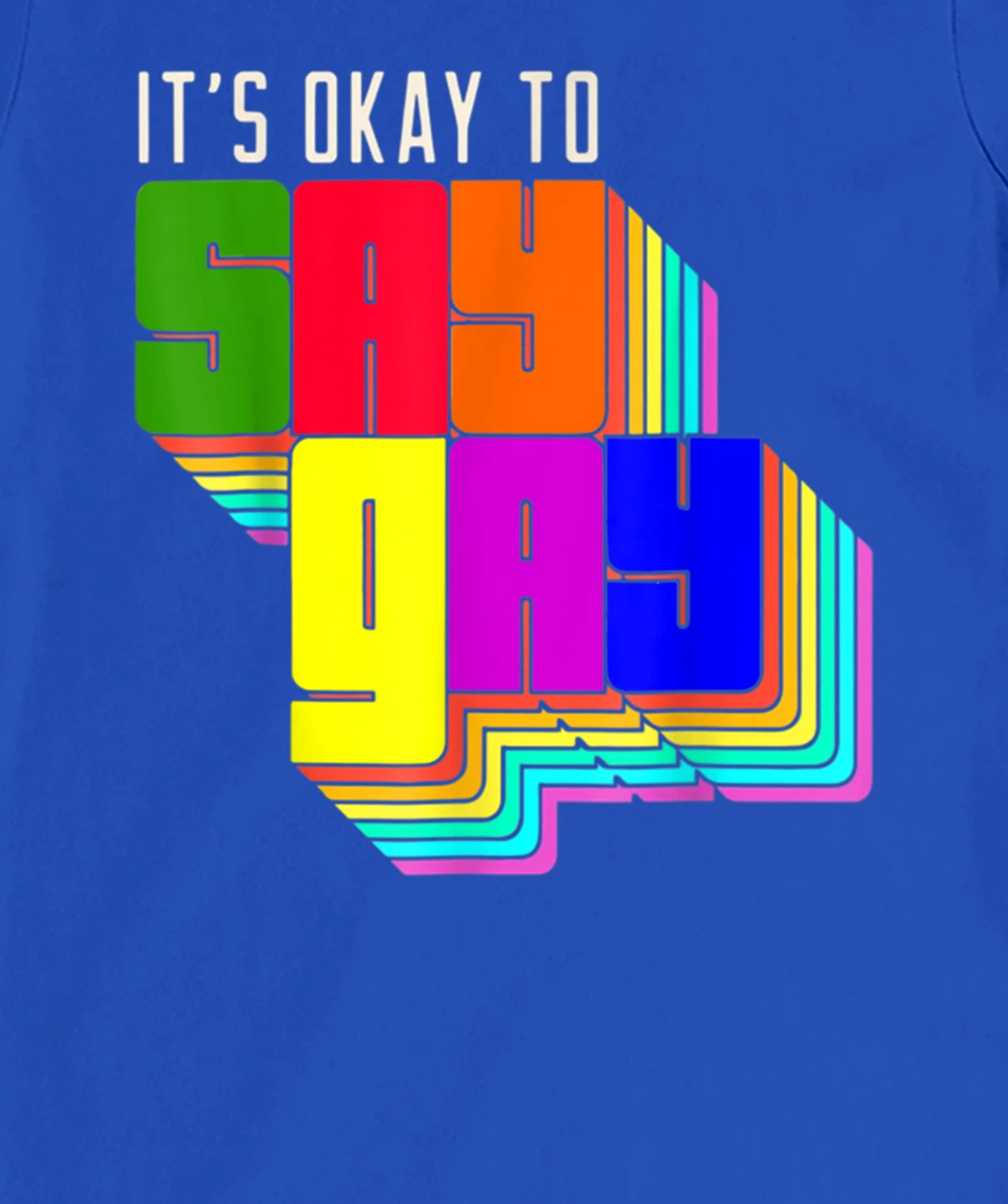 It's Okay to Say Gay LGBT Retro Vintage Funny T-Shirt, Women T-Shirt