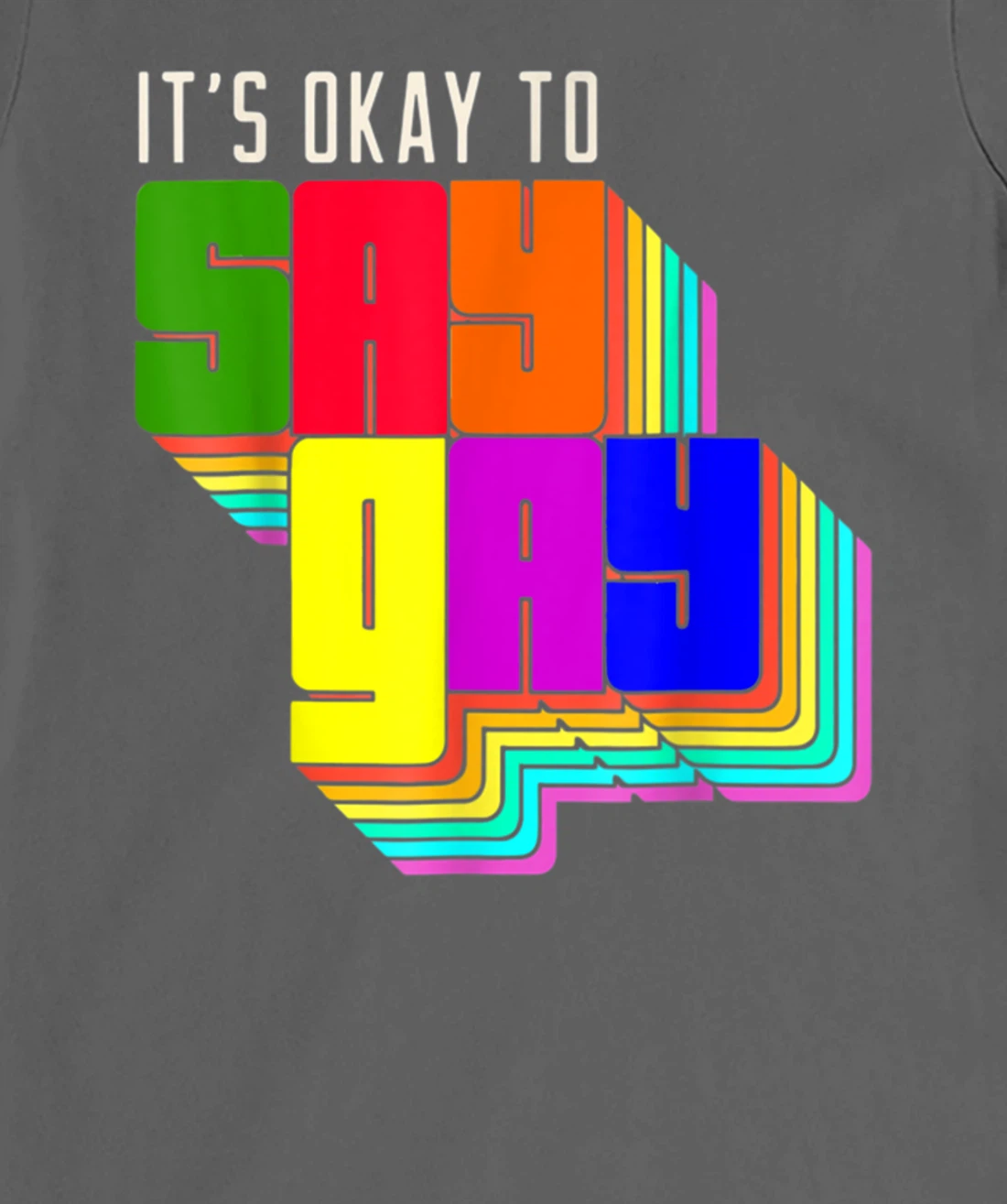 It's Okay to Say Gay LGBT Retro Vintage Funny T-Shirt, Women T-Shirt