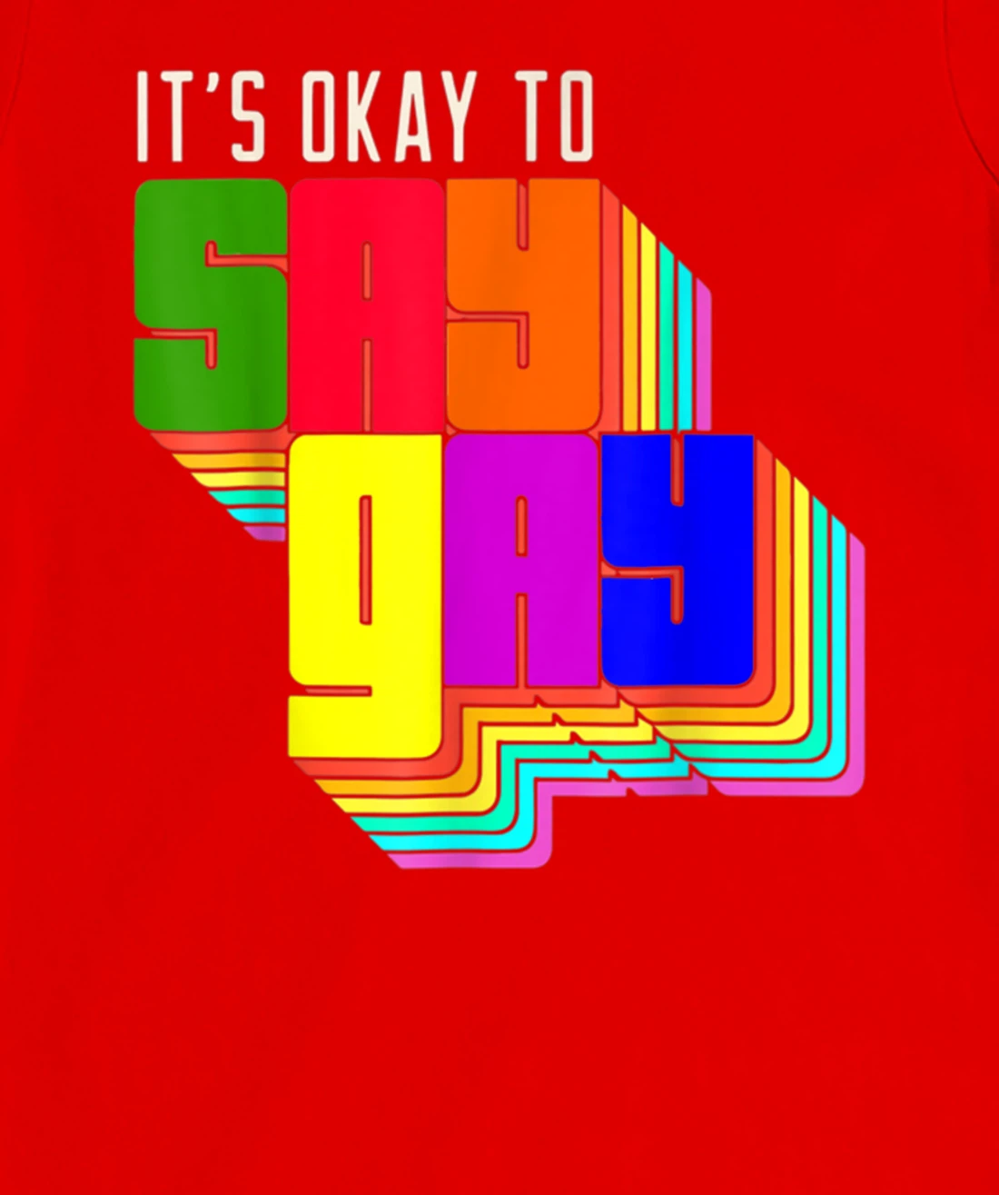 It's Okay to Say Gay LGBT Retro Vintage Funny T-Shirt, Women T-Shirt