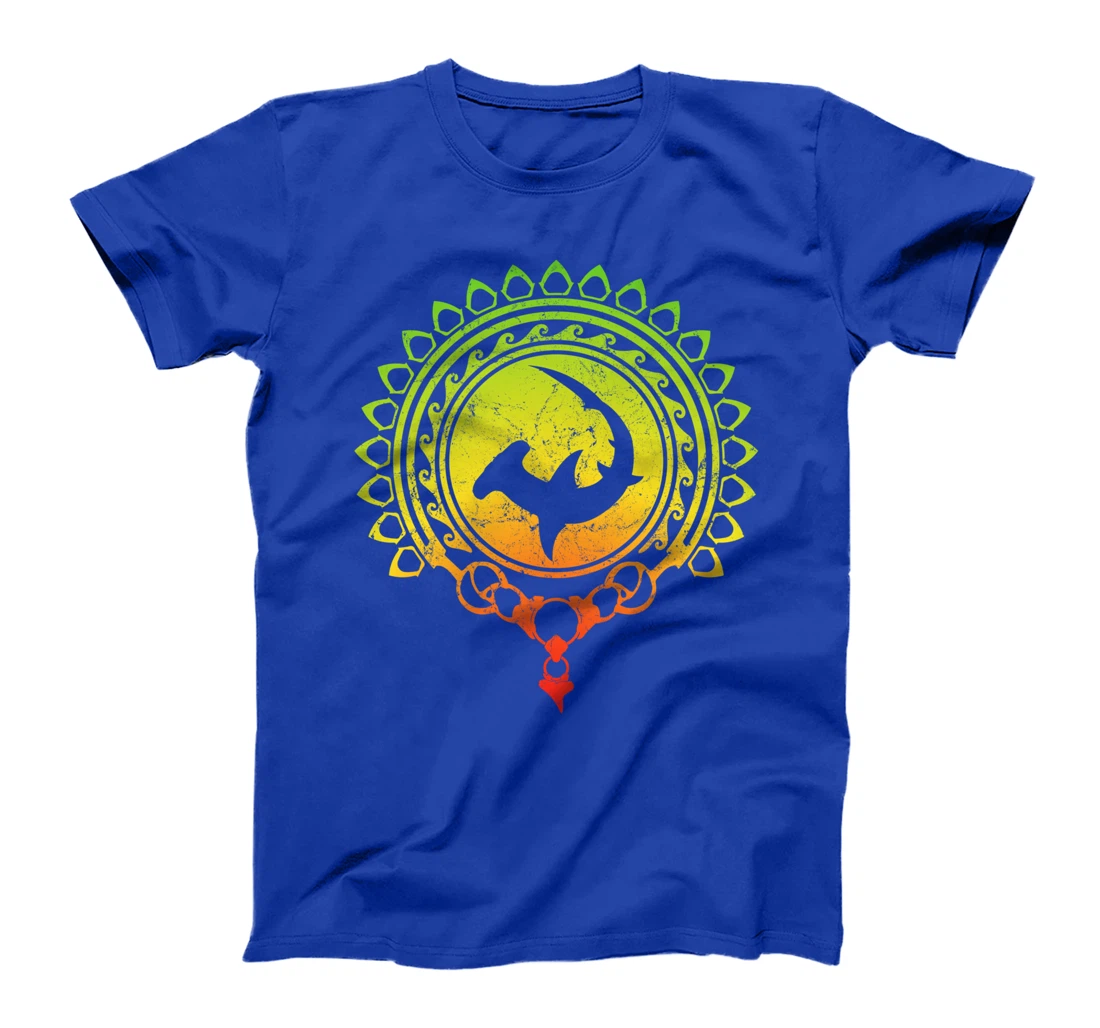 Hammerhead Shark Tribal Psychedelic Shark Design T-Shirt