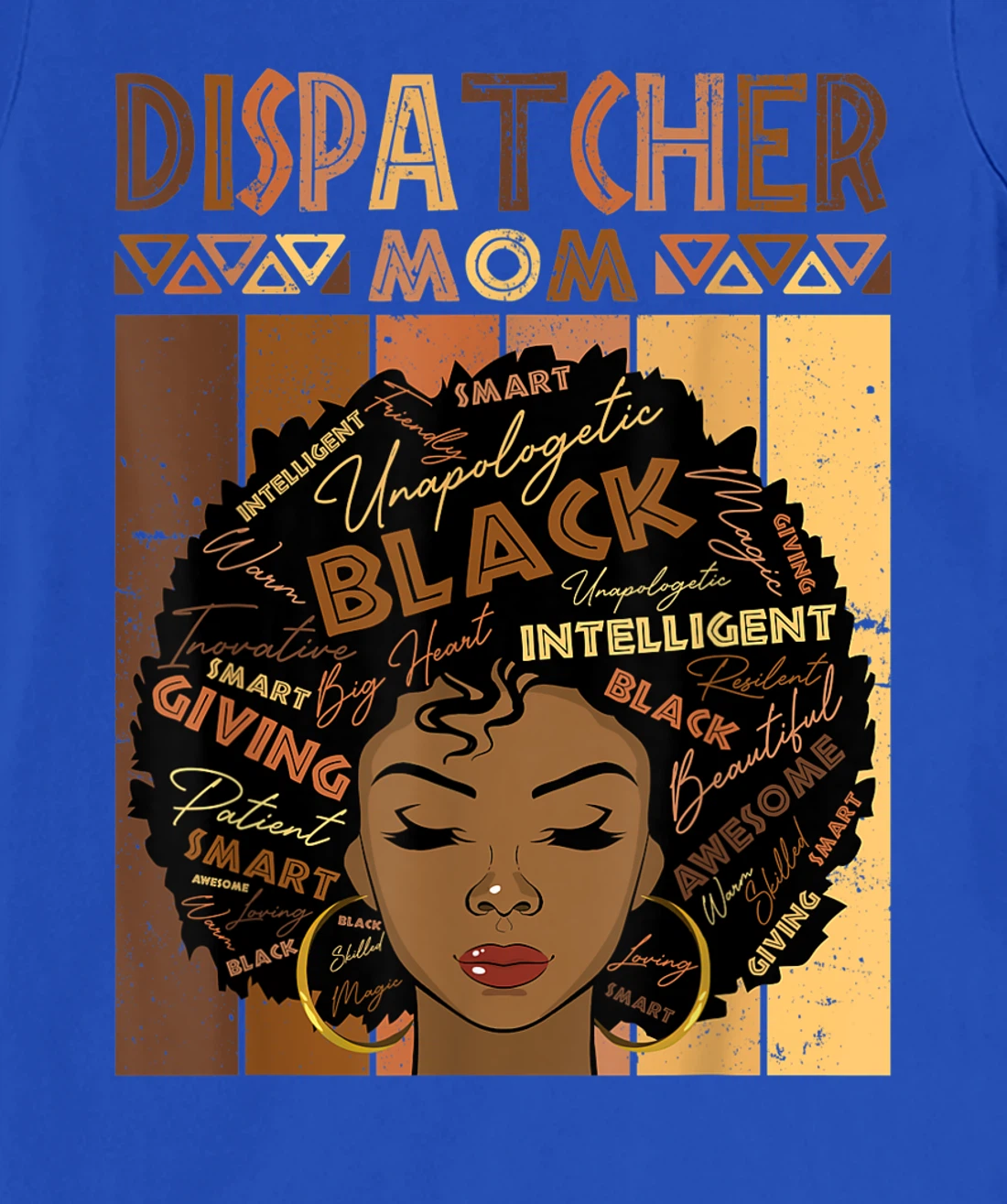 Black Dispatcher Mom Melanin Woman Afro Natural Hair Mother T-Shirt, Women T-Shirt