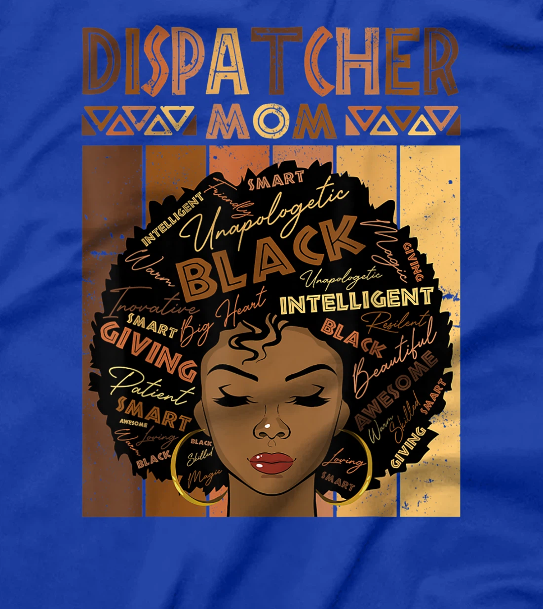 Black Dispatcher Mom Melanin Woman Afro Natural Hair Mother T-Shirt, Women T-Shirt