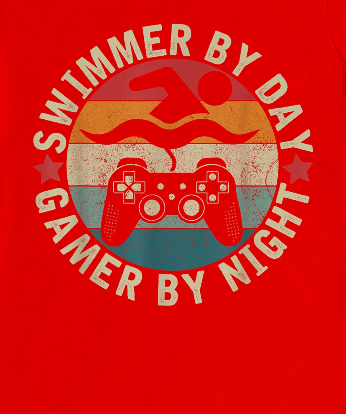 Swimmer By Day Gamer By Night Swimming Funny Swim Gaming T-Shirt, Kid T-Shirt and Women T-Shirt