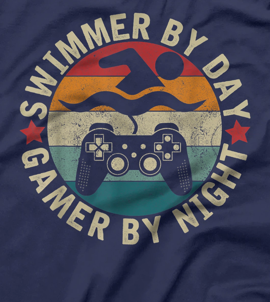 Swimmer By Day Gamer By Night Swimming Funny Swim Gaming T-Shirt, Kid T-Shirt and Women T-Shirt