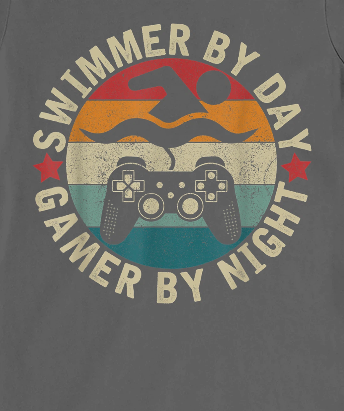Swimmer By Day Gamer By Night Swimming Funny Swim Gaming T-Shirt, Kid T-Shirt and Women T-Shirt
